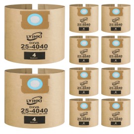 10 Pack DXVA25-4040 Vacuum Bags for DEWALT 4 Gallon Wet/Dry Vacuum, Disposable Shop Vac Bags, Dust Collection Bag ReplacementColor: Tan