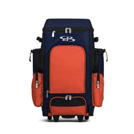 Boombah DEFCON Superpack Rolling Bat Bag Navy/Orange/Navy