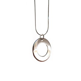 apop nyc 925 Sterling Silver Open Circle O Pendant Necklace 18 inch [Jewelry]