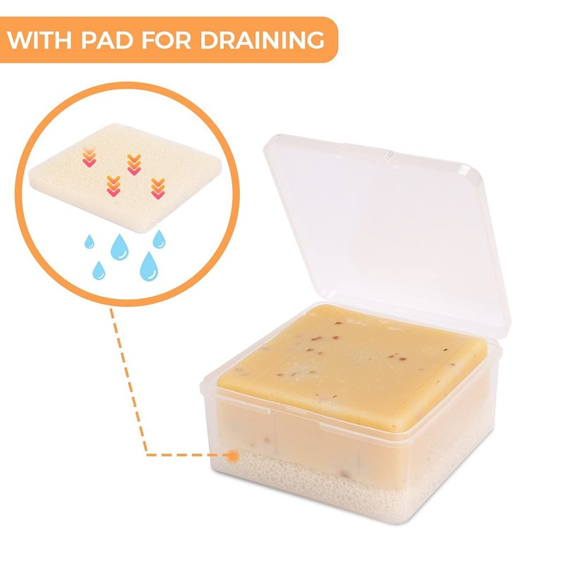 Soap Case Box, Vonpri Soap Dish Storage Holder for Shower