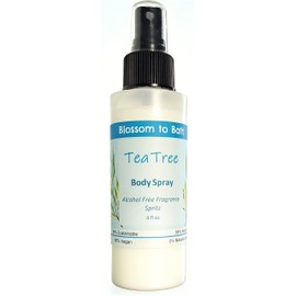 Blossom to Bath Tea Tree Body Spray (4 Ounce) - Pure Essential Oil Fragrance - Energizes Skin with an Invigoratingly Clean Scent