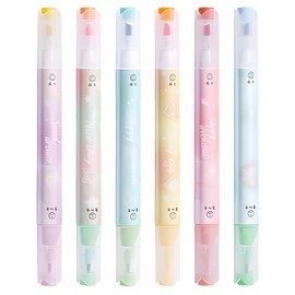 Pack of 6 Glitter Pens, Magic Pens, Double-Sided Highlighters, Easter Gifts Children, Gifts for Girls, Outline Pens, Children's Magic Pens for Easter Crafts, Children, Crafts Girls