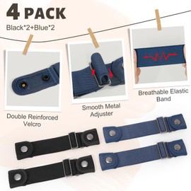 BELTROAD No Buckle Belts for Men Women Side Belt without Buckle Elastic Stretch Adjustable Belt 1.5 Inch Invisible Belt