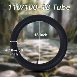 2 PCS 4.10/4.50-18 Inner Tube 110/100-18 Dirt Bike Tube with TR4 Straight Valve Stem 18 inch