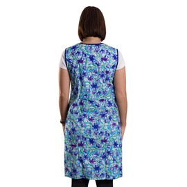 Damenkittel Kittel Schürze Hauskleid ohne Arm Baumwolle bunt, Farbe:Dessin 2, Größe:34