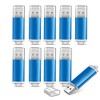 kaiqiang 10-Pack USB Flash Drives, Bulk Thumb Drives Memory Sticks