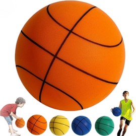 Renhe ingenuity The Handleshh Silent Basketball, Silent Basketball, Silent Basketball Dribbling Indoor, Uncoated High Density Foam Ball with Low Noise (18MC, Orange)