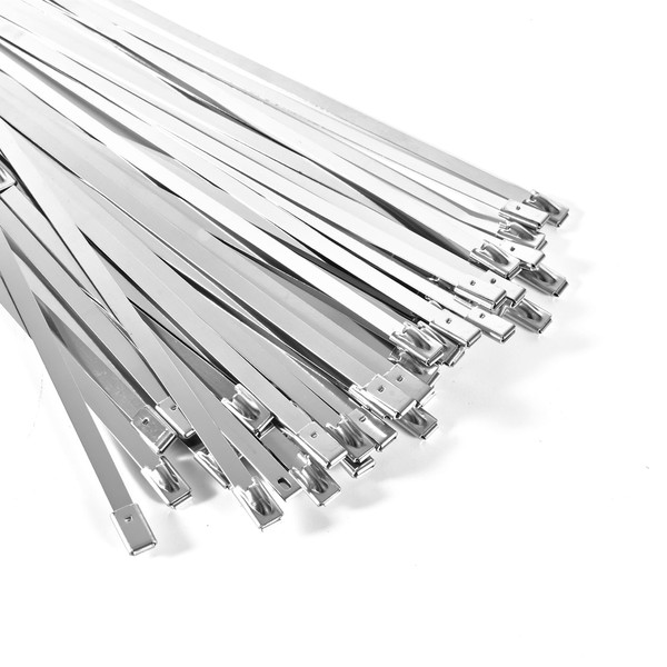 Duthcbw Duthcbw 100-Pack Metal Zip Ties 11.8 inch, Heavy Duty