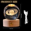 DAWRIS 3D Saturn Crystal Ball with LED Colourful Night Light