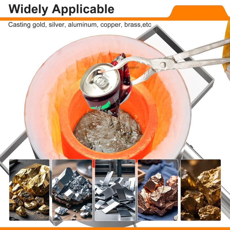 Nelyrho #15-33lbs-15kg Premium Graphite Crucible, Silicon Carbide Clay Crucible Cup