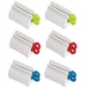 Jafirous 6 Pcs Toothpaste Squeezer, Rotate Toothpaste Dispenser Toothpaste Rolling