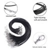 Pack of 50 Leather Cord Chain with Clasp, Waxed Necklace