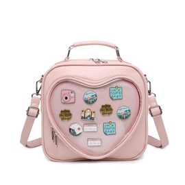 CHERRY SAUCE Dopamine Color Ita Bag Multi-Purpose Backpack Crossbody Satchel Heart Purse Kawaii Pin Display
