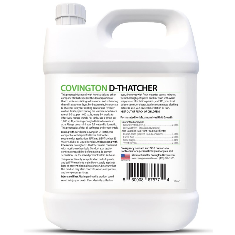 Covington PRO-LINE D-THATCHER Liquid Dethatcher (32oz) – Lawn Thatch Remover