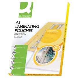 Q-Connect KF04106 Heißlaminier-Folientasche, A5