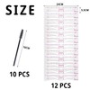 Pack of 12 Eyebrow Shaped Cards, with 10 Black Eyebrow