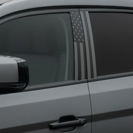 2PCS Car B-Pillar Sticker Decal Set, 12"x21.5" Gloss Vinyl Wrap, Waterproof Vehicle Door Pillar Decoration with Squeegee for Easy DIY Install (Flag Classic)