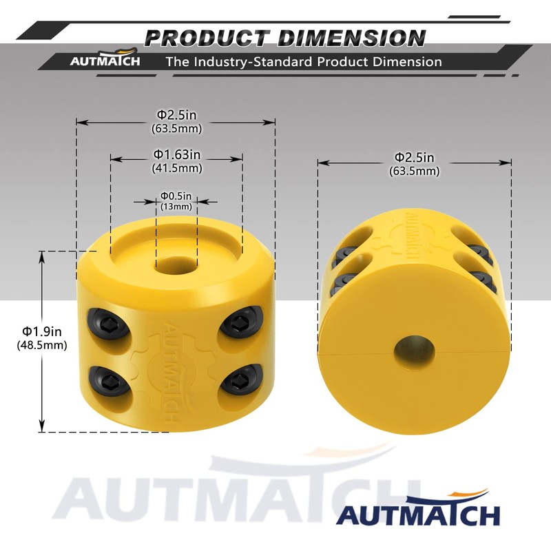 AUTMATCH Winch Cable Hook Stopper (2 Pack), Silicone Rubber Winch