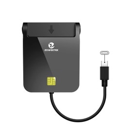 ZOWEETEK IC Card Reader, My Number Compatible, E-Tax Confirmation Declaration, Compatible with My Number Cards, Card Reader Writer, Type C Connection, PC Reading, Automatic Recognition, USB-C, National Tax Electronic Declars, Minor Portal, Multifunctional Contact Type My Number Card Reader, Type C, Mac Compatible, Lightweight, Compatible with Windows and Mac OS, Japanese Instruction Manual Included