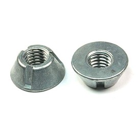 (V#10) 5pcs 3/8-16 Tri-Groove Tamperproof Security Nuts Zinc Anti-Theft Zamak5
