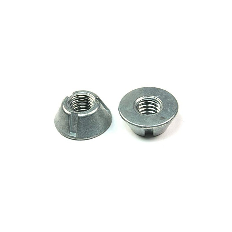 (V#10) 5pcs 3/8-16 Tri-Groove Tamperproof Security Nuts Zinc Anti-Theft Zamak5