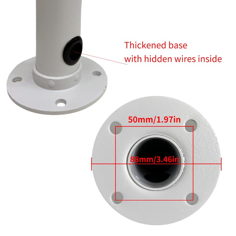 6 inches Ceiling Mount Bracket,Indoor Outdoor Security Camera Wall Mount,