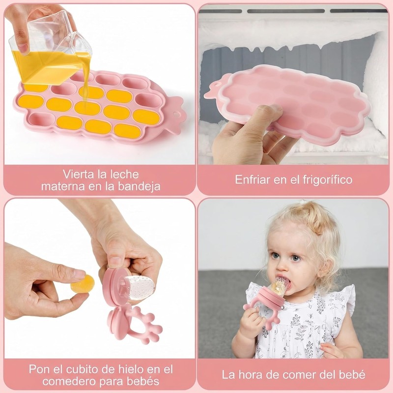 Guante de Dentición de Silicona para Bebés, Chupon para Frutas