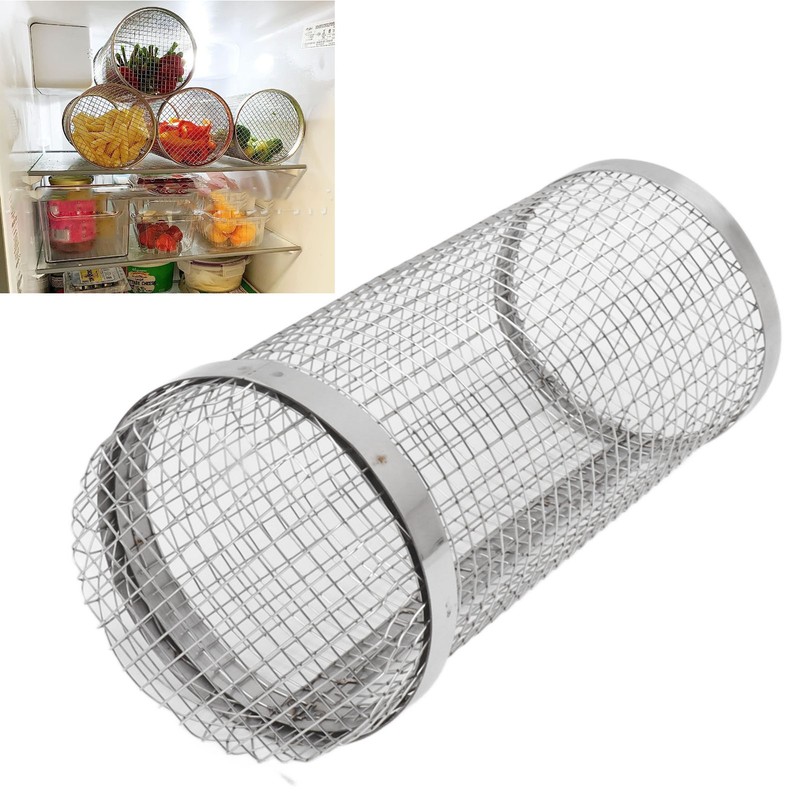 Barbecue Grilling Basket Stainless Steel Heat Resistant Rust Prevention BBQ