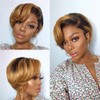 BLISSHAIR Ombre Short Bob Pixie Cut Wig, OT1B/30 Brazilian Lace