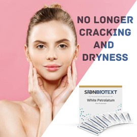 White Petrolatum Jelly by Sion Biotext - Large Value Pack - Skin Intensive Therapy, Chapped Lip Balm, Diaper Rash, Cracked Heels & Feet individual Foil Packs 0.5 Gram, 144-count