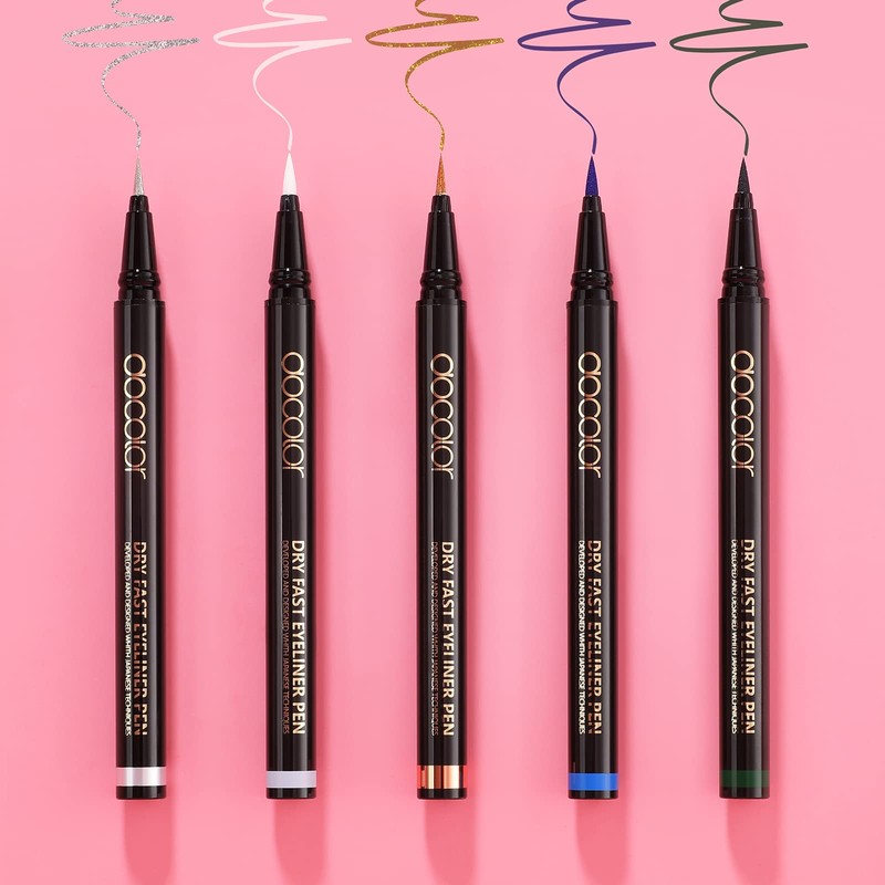 Docolor Eyeliner Waterproof Super Slim Liquid Eye Liner Gel Blue