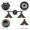 Licperron Black 2-Light Vanity Wall Sconce Lighting, Farmhouse Bathroom Wall