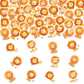 200pcs Lion Party Decorations Confetti Lion Birthday Party Decorations Cute Lion Confetti Double-Sided Printing for Kids Jungle Safari Theme Baby Shower Decor Zoo Wild Animal Birthday Party Supplies