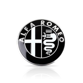 Logo Emblem Badge Aufkleber Kompatibel mit Alfa Romeo (50mm,black)