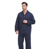 Amaxer Men's Cotton Pyjamas Set, Black check with red and