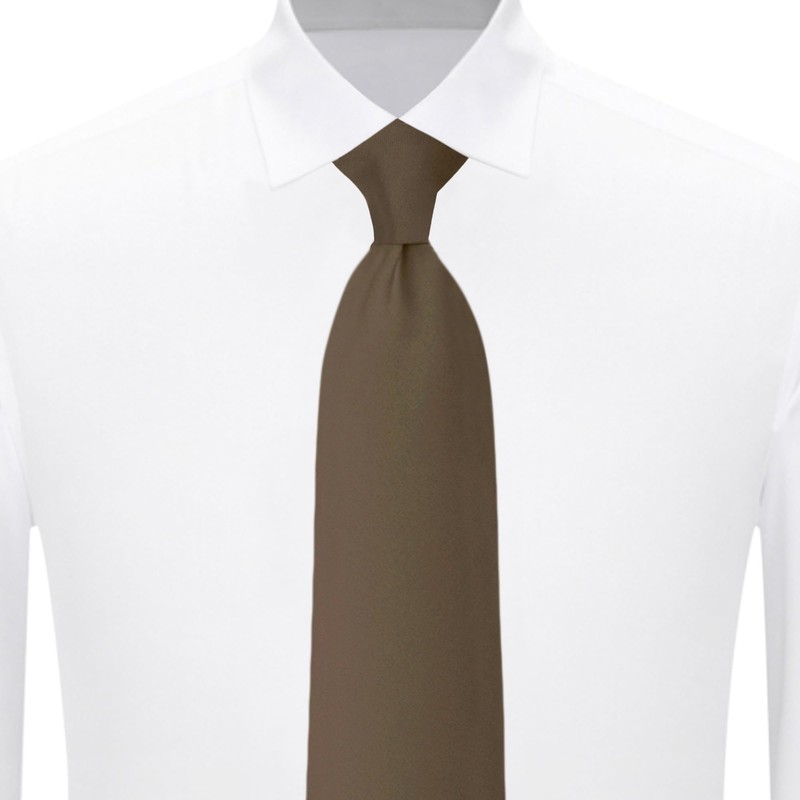 Jacob Alexander Uniform Solid Clip-On Tie with Buttonholes - Regular