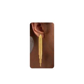 Atifober ​Gold Dangle Chandelier Earrings Long Tassels Earrings Trendy Formal Rhinestone Dangle Drop Earrings Statement Fringe For Woman Earrings Sparkling Earrings Wedding Party Jewelry