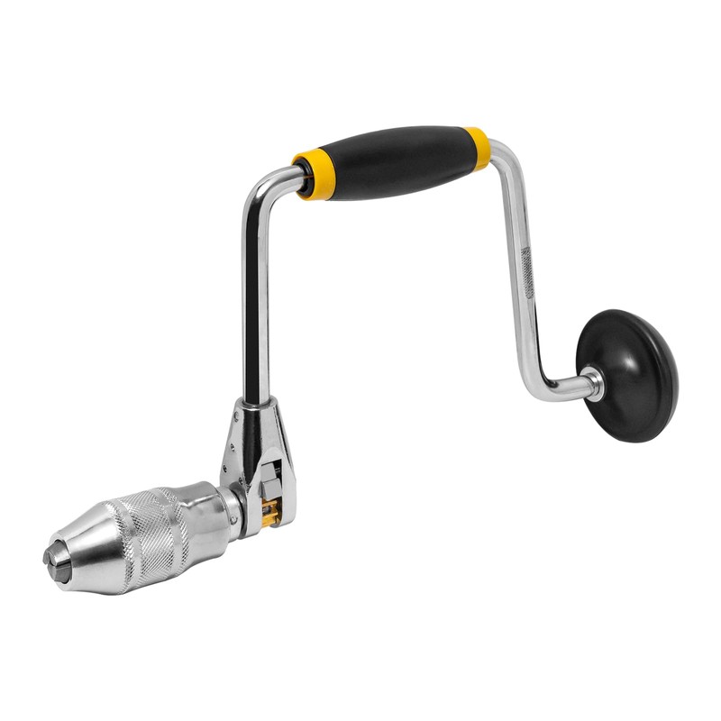 YZCHAIN Adjustable Hand Drill Brace, Manual Woodworking Drill, Lightweight Portable