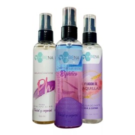 BENA Kit Balanceador Ph + Fijador + Desmaquillante Bifasico Bena