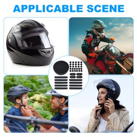 Yzpacc Juego de almohadillas superiores para casco de motocicleta con almohadilla de espuma de repuesto universal para Shoei, Bell, Buco, All Sport, Arai