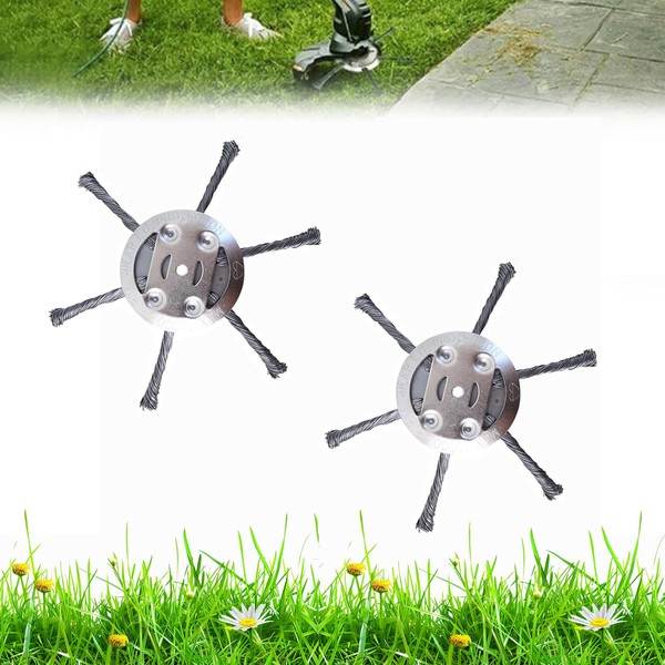 Steel Wire Grass Trimmer Head, Replacement Weeding Head, 6 Inch