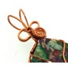 Sea Sediment Jasper Gemstone Copper Wire Wrapped Pendant
