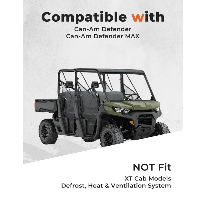 KEMIMOTO Dash Storage Nets 2pcs, Compatible with Can-Am Defender &