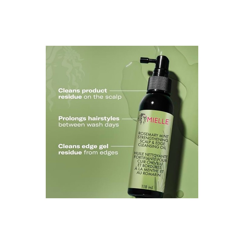 Mielle Rosemary & Mint Scalp Cleansing Oil, Gently Cleanses, 118