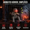 HIULLEN Screaming Animated Hanging Decoration, Infrared Sensor Skeleton Ghost Halloween