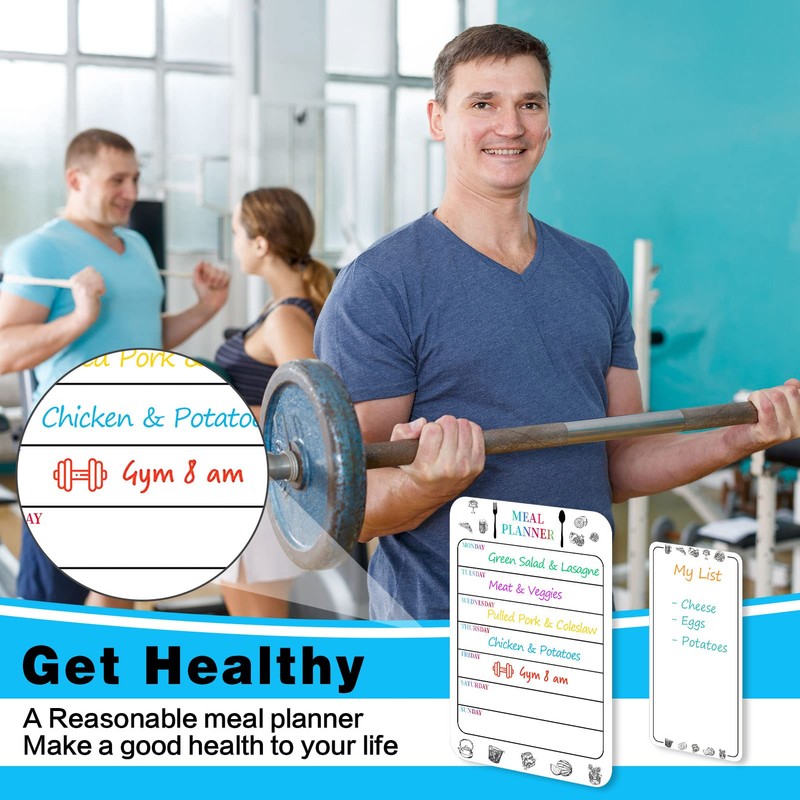 Dacitiery Magnetic Weekly Planner, 2 Pack A4 Weekly Planner Whiteboard,