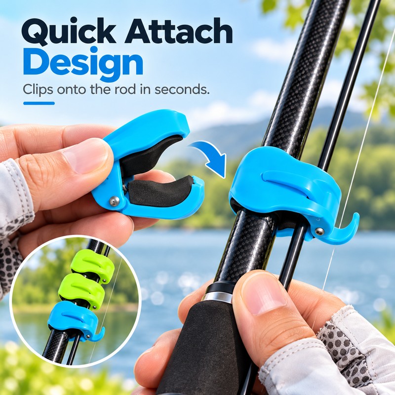 Fishing Rod Clips for Storage & Transport – 2-Pack Quick-Attach