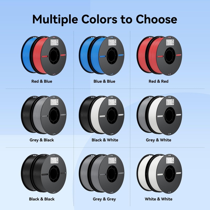 Creality 3D Printer Filament 1.75mm 4KG, PLA Filament Bulk +/-