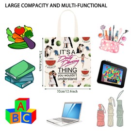 TSOTMO Dance Dirty Inspired Makeup Bag Dancing Gift 80s Movie Zipper Pouch Pouch Dancing Lover Gift Bag For Women Daughter (Dancing THING tote)