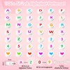 Liangding Letter Beads for Threading, 1100+ Pieces Colourful A-Z Alphabet